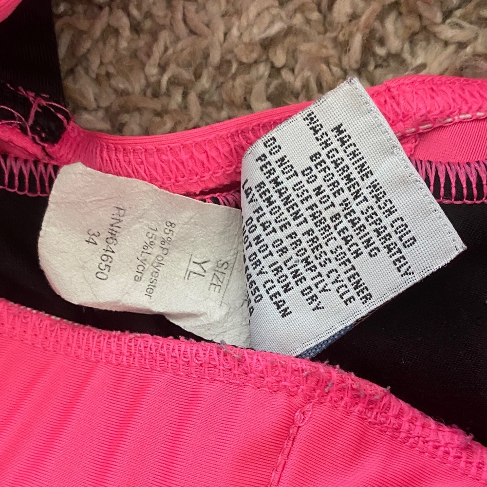 Black & Hot Pink Rhinestone 'Spirit' Sports Bra - Picture 3 of 3